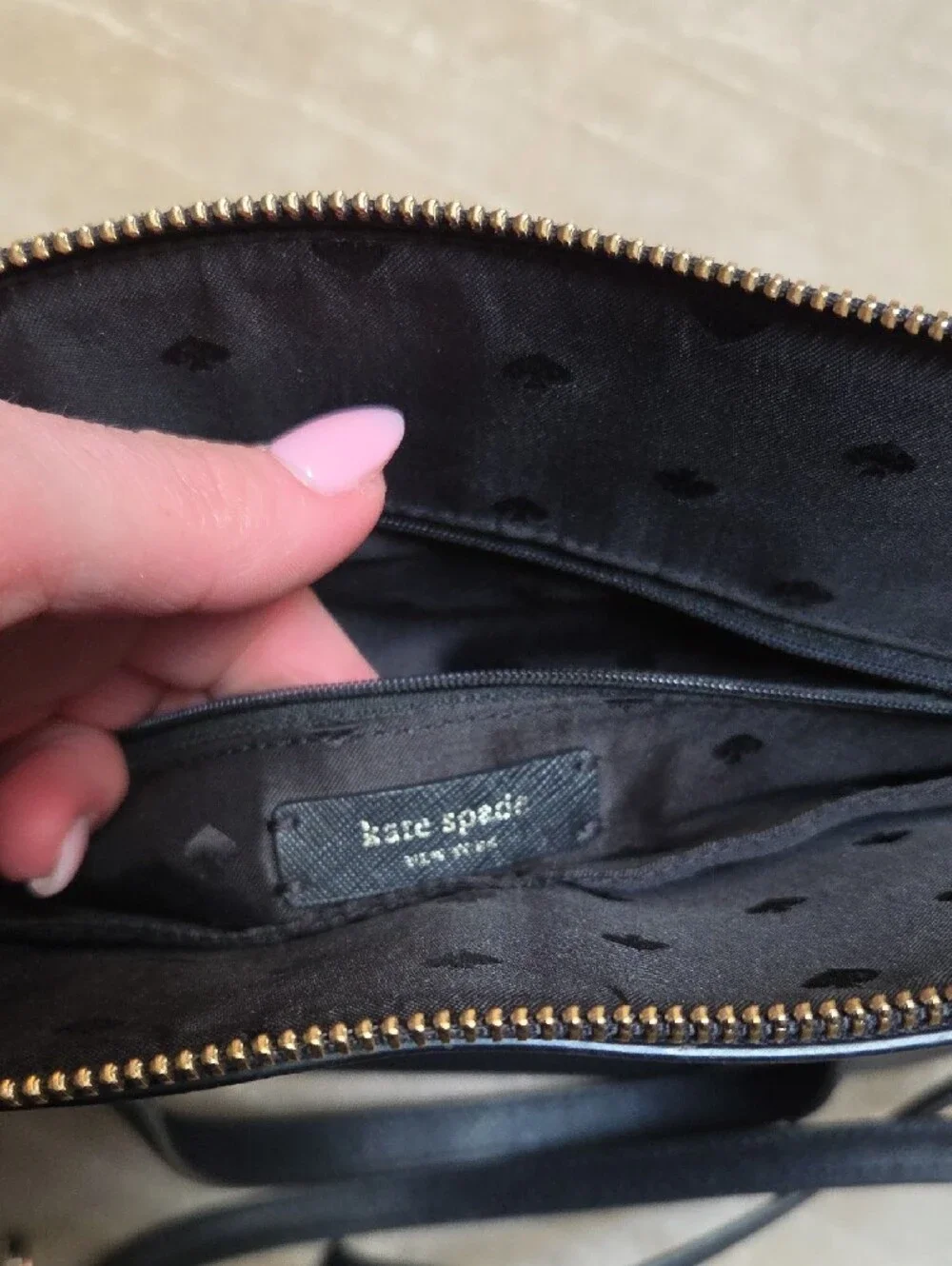 kate spade black dome satchel with removable Crossbody Strap